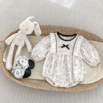 【66-90cm】ロンパース 蝶結び付き フリル おしゃれ 赤ちゃん