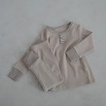 【80-130cm】セットアップ やわらか コットン ボーダー 肌に優しい - 画像 (4)