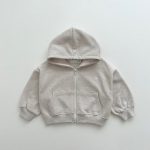 【80-130cm】セットアップ ジップパーカー フード付き カジュアル 二点セット - 画像 (14)
