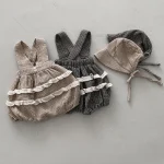 【65-90cm】ロンパース ボンネット付き シンプル 定番 ベビー服
