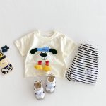 【73-120cm】ＴシャツORボーダー柄 パンツ 可愛い ドッグロゴ 人気 - 画像 (10)