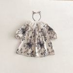 【66-130cm】ロンパース/ワンピース フリル襟 フラワー 姉妹服 - 画像 (7)