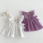 【73-110cm】ワンピース フラワー柄 フリル おしゃれ 女の子 - 画像 (4)