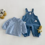 【66-90cm】セットアップ duck サロペット&トップス 2点セット - 画像 (3)