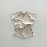 【80-130cm】ベビー キッズ 半袖 セットアップ 無地 シンプル - 画像 (4)