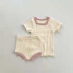 【66-90cm】ベビー 女の子 セットアップ 無地 シンプル - 画像 (4)