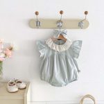 【66-90cm】ベビー 半袖 ロンパース スウィートフリルデザイン - 画像 (3)