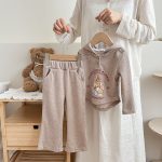【90-150cm】女の子 セットアップ ウサギ柄 カジュアル - 画像 (7)