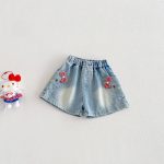 【73-100cm】ベビー 女の子 半袖シャツ/ショートパンツ リボン付き - 画像 (6)