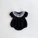 【66-90cm】ベビー 女の子 半袖 ロンパース レース ガーリー - 画像 (9)