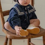 【65-90cm】ロンパース スクエア襟 可愛い 肌触り良い ベビー服 - 画像 (8)