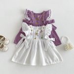 【73-110cm】ワンピース フラワー柄 フリル おしゃれ 女の子 - 画像 (2)