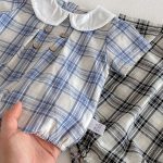 【66-90cm】ロンパース&帽子 チェック ルーズ 肌に優しい ベビー服 - 画像 (12)