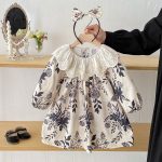【66-130cm】ロンパース/ワンピース フリル襟 フラワー 姉妹服 - 画像 (15)