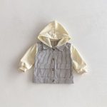 【80-130cm】アウター デニム 帽子付き カジュアル 合わせやすい ジャケット - 画像 (5)
