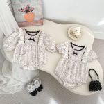 【66-90cm】ロンパース 蝶結び付き フリル おしゃれ 赤ちゃん - 画像 (5)