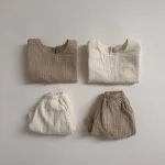 【73-100cm】ベビー クールネックリネン セットアップ - 画像 (5)