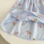 【66-130cm】ロンパース/ワンピース ブルーストライプ フリル 姉妹服 - 画像 (18)