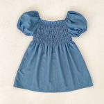 【66-130cm】ロンパース/ワンピース パフスリーブ ブルー 姉妹服 - 画像 (20)