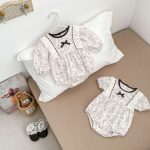 【66-90cm】ロンパース 蝶結び付き フリル おしゃれ 赤ちゃん - 画像 (8)