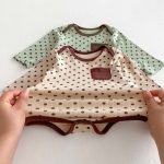 【66-90cm】ロンパース ポケット付き ドット柄 肌に優しい ベビー服 - 画像 (19)