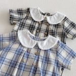 【66-90cm】ロンパース&帽子 チェック ルーズ 肌に優しい ベビー服 - 画像 (14)