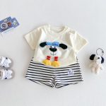 【73-120cm】ＴシャツORボーダー柄 パンツ 可愛い ドッグロゴ 人気 - 画像 (2)
