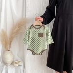 【66-90cm】ロンパース ポケット付き ドット柄 肌に優しい ベビー服 - 画像 (16)
