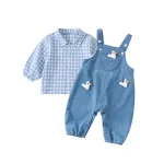 【66-90cm】セットアップ duck サロペット&トップス 2点セット - 画像 (7)
