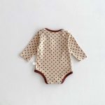 【66-90cm】ロンパース ポケット付き ドット柄 肌に優しい ベビー服 - 画像 (5)