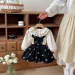 【73-100cm】ワンピース クマ柄 ブラック おしゃれ 女の子 定番 - 画像 (5)