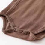 【66-90cm】ロンパース 無地 リブ シンプル 着心地良い ベビー服 - 画像 (9)