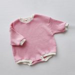 【59-90cm】ロンパース 四色展開 長袖 ワッフル 可愛い ベビー服 - 画像 (6)