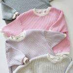 【59-90cm】ロンパース 四色展開 長袖 ワッフル 可愛い ベビー服 - 画像 (7)