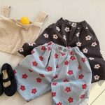 【80-120cm】ベビー パンツ 花柄 ゆったり 履きやすい - 画像 (3)