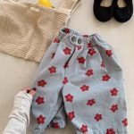 【80-120cm】ベビー パンツ 花柄 ゆったり 履きやすい - 画像 (4)