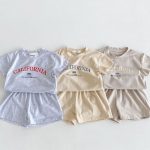 【80-130cm】ベビー キッズ 半袖 セットアップ プリント - 画像 (3)