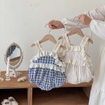 【66-90cm】ベビー 女の子 ノースリーブ ロンパース フリルデザイン - 画像 (3)