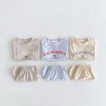 【80-130cm】ベビー キッズ 半袖 セットアップ プリント - 画像 (4)