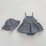 【66-90cm】ベビー 女の子 ノースリーブ ロンパース 帽子付き - 画像 (4)