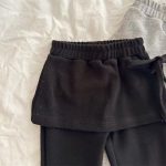 【80-130cm】ベビー女の子 フレアパンツ フェイクレイヤード - 画像 (4)