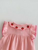 【66-90cm】ベビー 女の子 ロンパース おしゃれ イチゴ柄 - 画像 (6)
