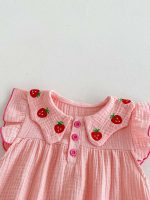 【66-90cm】ベビー 女の子 ロンパース おしゃれ イチゴ柄 - 画像 (5)