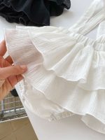 【66-100cm】ベビー ジャンパースカート おしゃれ フリルデザイン - 画像 (6)