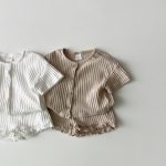 【80-130cm】ベビー セットアップ 無地 シンプル - 画像 (4)