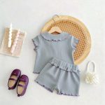 【73-120cm】ベビー 女の子 セットアップ フリルデザイン - 画像 (9)