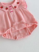 【66-90cm】ベビー 女の子 ロンパース おしゃれ イチゴ柄 - 画像 (10)