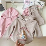 【90-150cm】女の子 セットアップ ウサギ柄 カジュアル - 画像 (8)