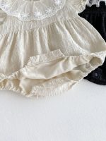 【66-90cm】ベビー 女の子 半袖 ロンパース レース ガーリー - 画像 (16)