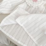 【66-100cm】ベビー シャツ/ロンパース おしゃれ リボン付き - 画像 (14)